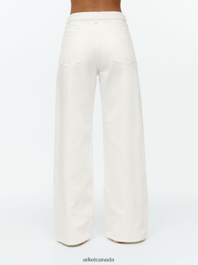 ARKET Clothing 4L826J152 White CLOUD Low Loose Jeans Women