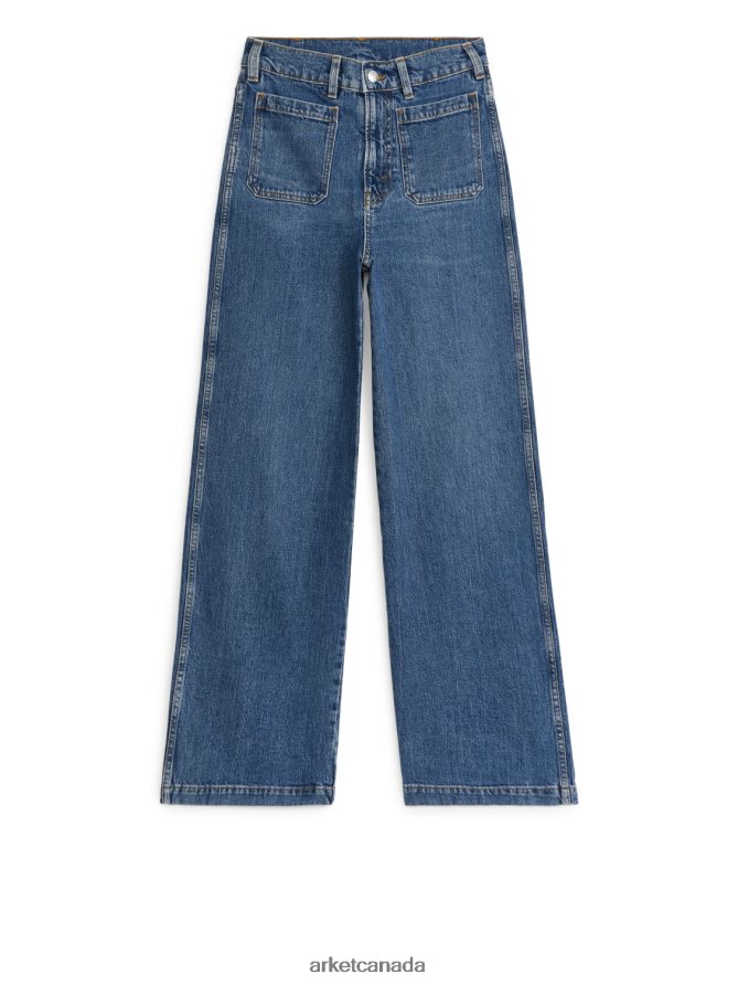 ARKET Clothing 4L826J156 Blue LUPINE High Flared Stretch Jeans Women