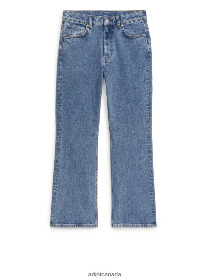 ARKET Clothing 4L826J162 Light Blue FERN CROPPED Flared Stretch Jeans Women