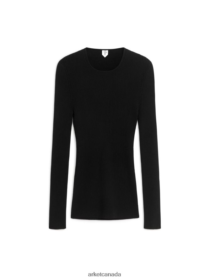 ARKET Clothing 4L826J348 Black Open-Back Top Women