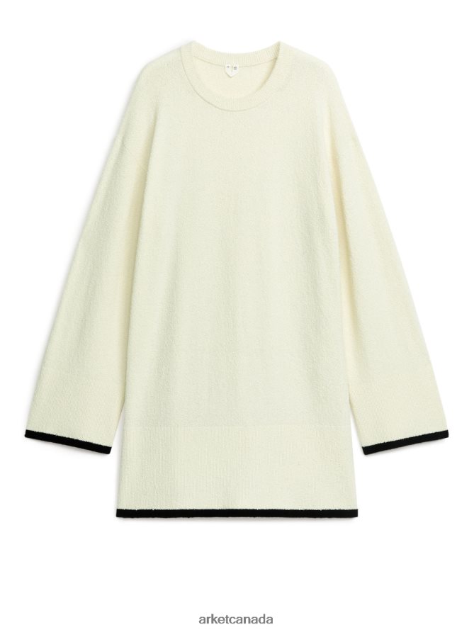 ARKET Clothing 4L826J360 Off-White/Black Boucle Jumper Women