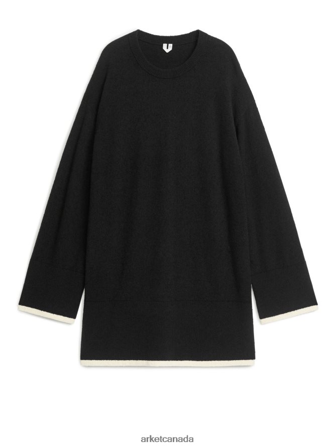 ARKET Clothing 4L826J361 Black/White Boucle Jumper Women