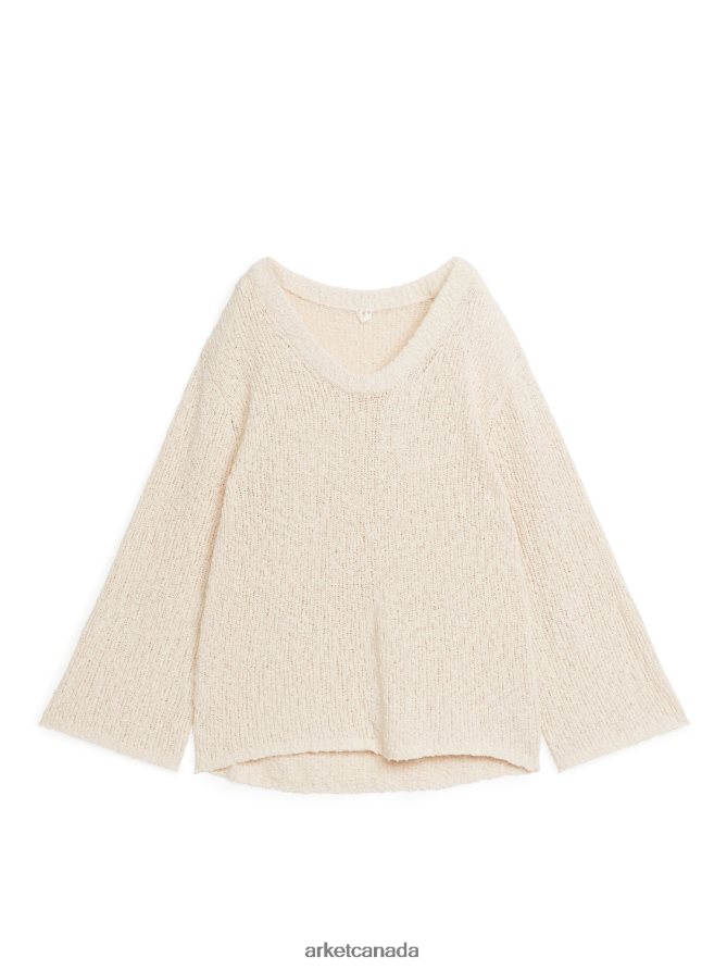 ARKET Clothing 4L826J407 Off White Boucle Jumper Women
