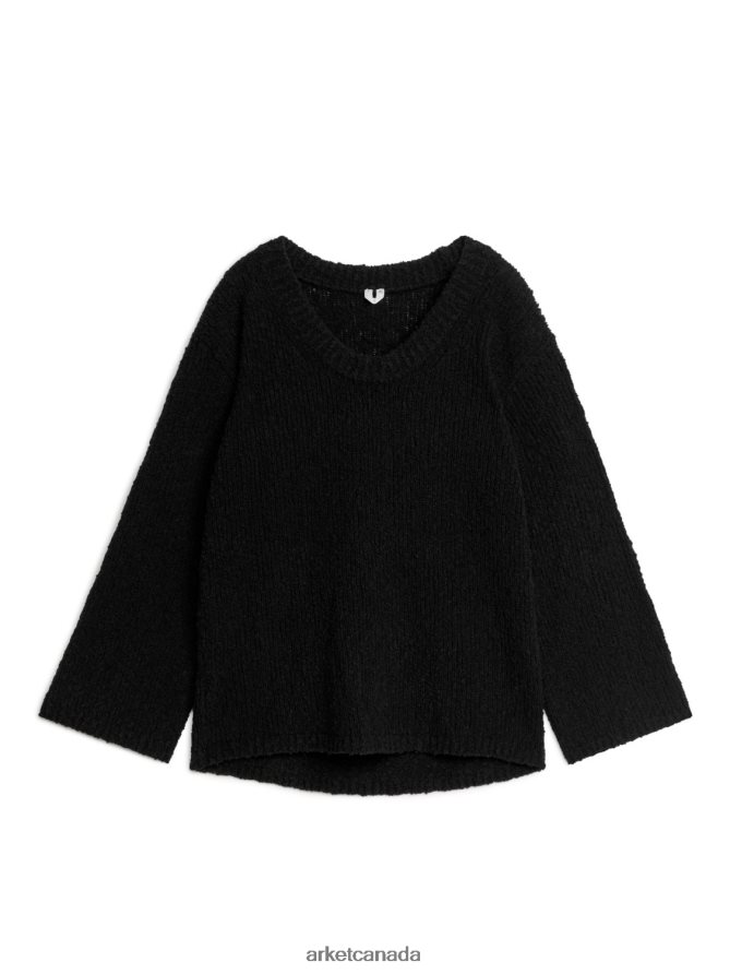 ARKET Clothing 4L826J411 Black Boucle Jumper Women