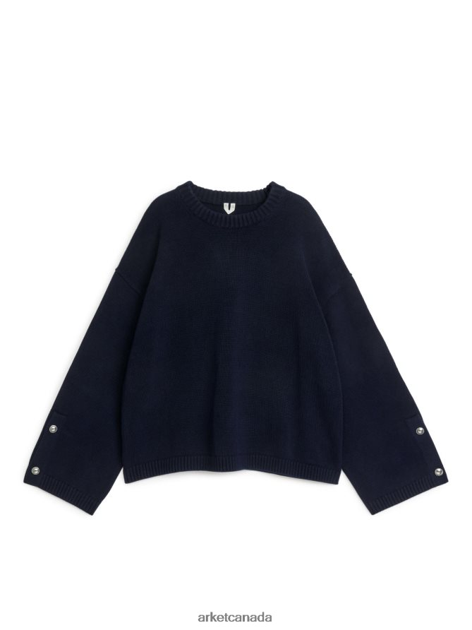 ARKET Clothing 4L826J413 Blue Cotton Jumper Women