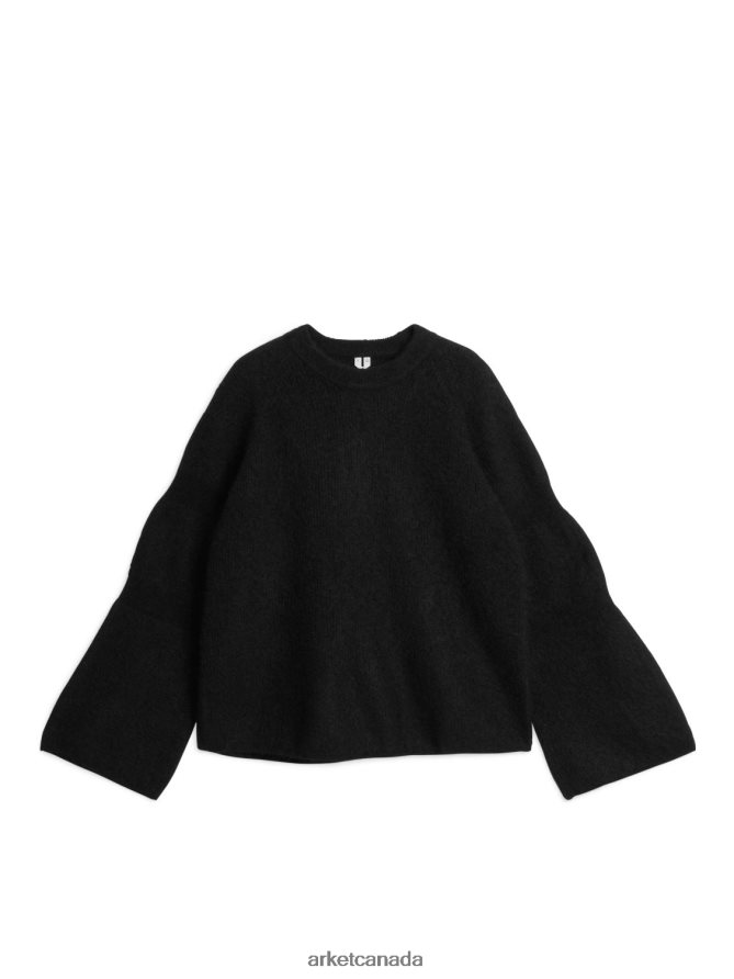ARKET Clothing 4L826J430 Black Mohair Blend Jumper Women