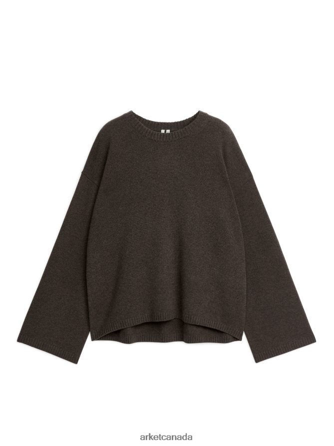 ARKET Clothing 4L826J432 Brown Cashmere Jumper Women