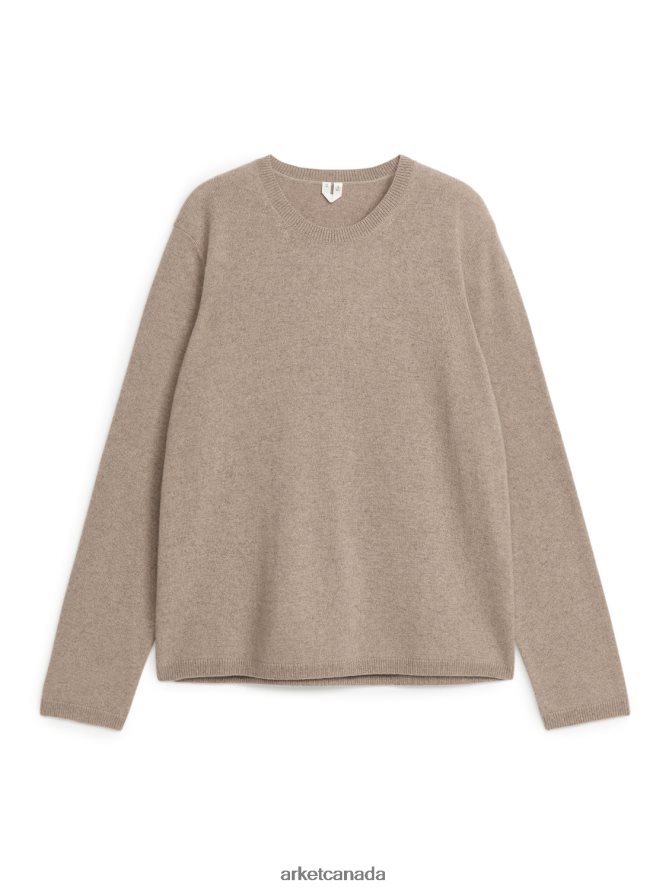 ARKET Clothing 4L826J441 Dark Oat Melange Cashmere Jumper Women