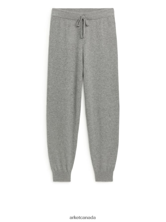 ARKET Clothing 4L826J529 Grey Knitted Cashmere Trousers Women