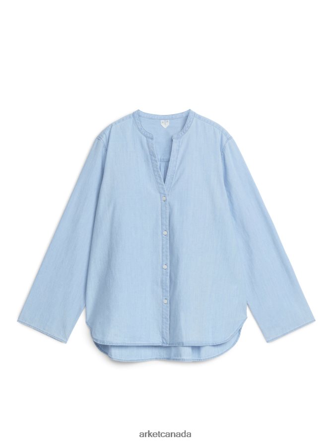 ARKET Clothing 4L826J29 Light Blue Light Denim Shirt Women