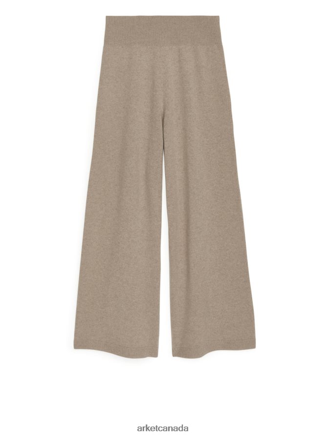 ARKET Clothing 4L826J448 Beige Melange Cashmere Trousers Women