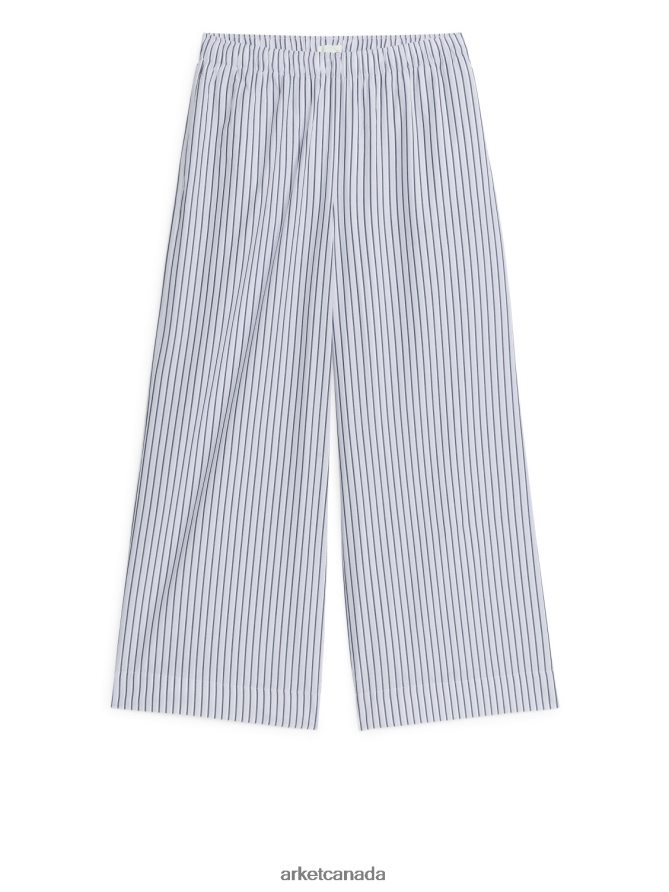 ARKET Clothing 4L826J514 White/Black Relaxed Pyjama Trousers Women
