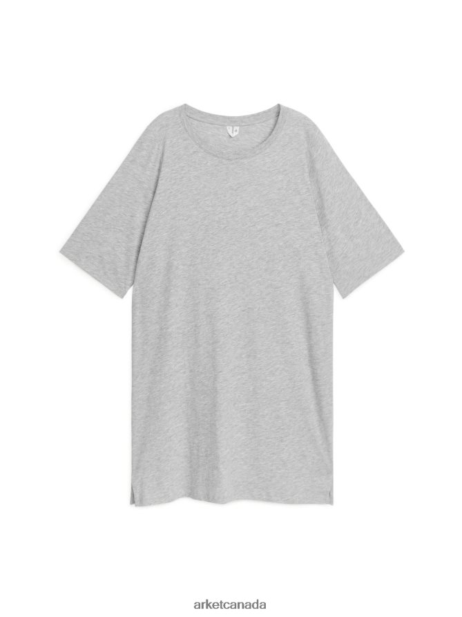 ARKET Clothing 4L826J525 Grey Melange Sleepwear T-Shirt Women