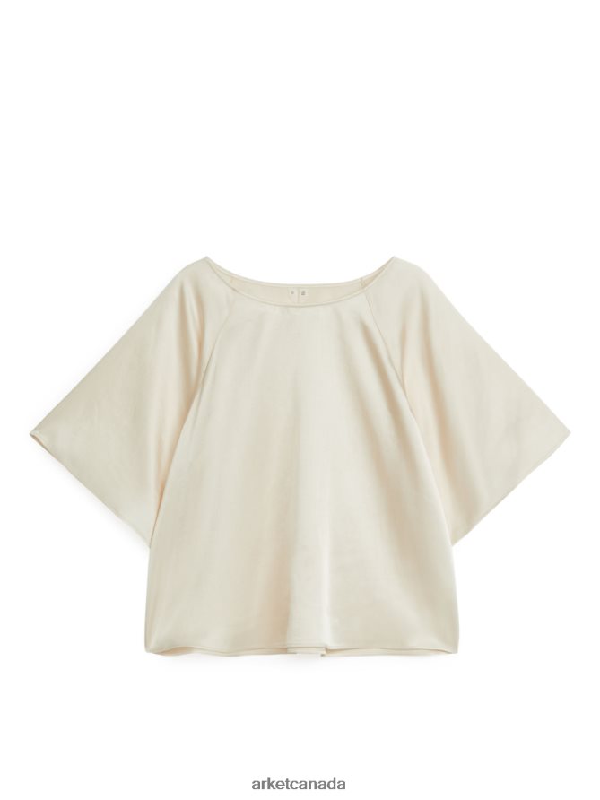 ARKET Clothing 4L826J20 Off White Woven Top Women
