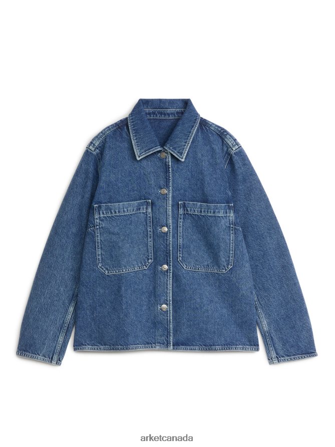 ARKET Clothing 4L826J42 Blue Denim Shirt Women
