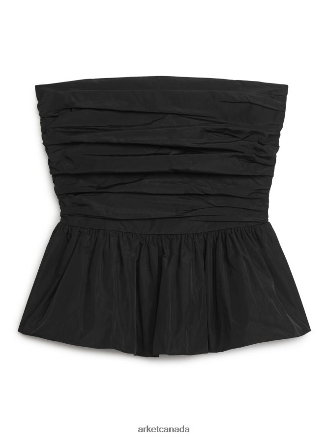 ARKET Clothing 4L826J59 Black Ruched Bustier Women