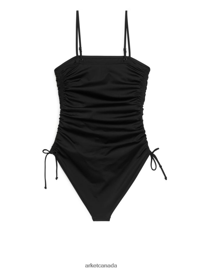 ARKET Clothing 4L826J582 Black Ruched Swimsuit Women