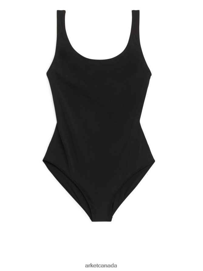ARKET Clothing 4L826J597 Black Matte Swimsuit Women
