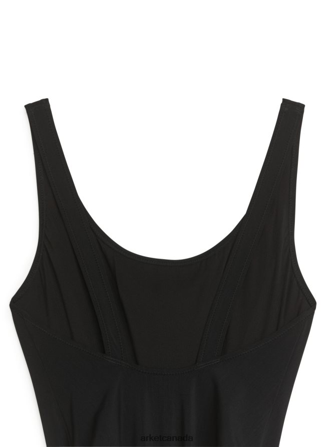 ARKET Clothing 4L826J597 Black Matte Swimsuit Women