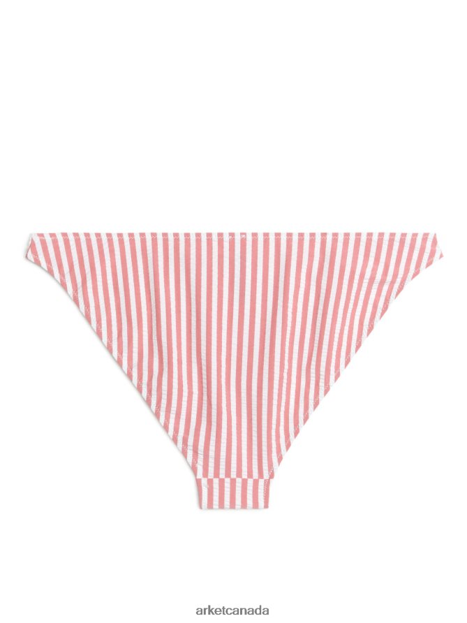 ARKET Clothing 4L826J601 Red/White Seersucker Bikini Bottom Women