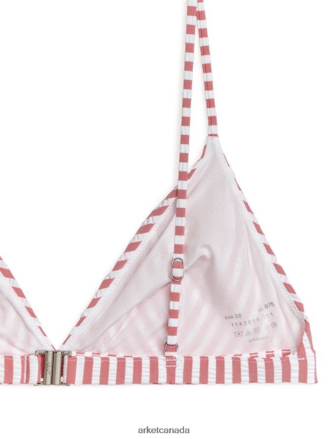 ARKET Clothing 4L826J603 Red/White Seersucker Bikini Top Women