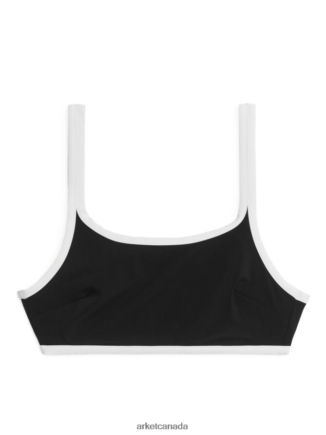ARKET Clothing 4L826J608 Black/White Contrast Bikini Top Women