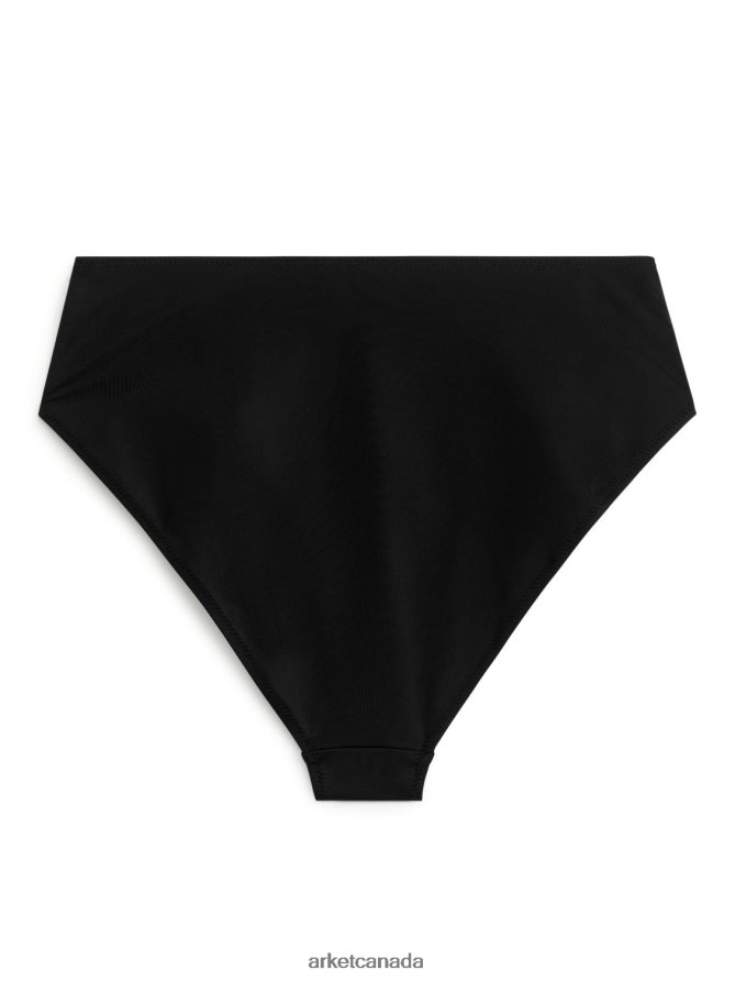 ARKET Clothing 4L826J610 Black High Waist Bikini Bottom Women