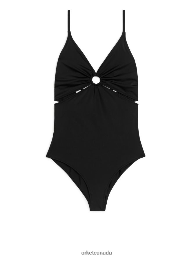 ARKET Clothing 4L826J612 Black Cut-Out Detailed Swimsuit Women