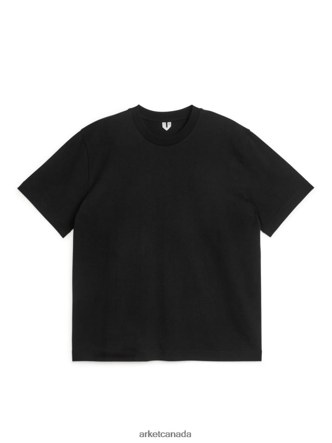 ARKET Clothing 4L826J1004 Black Oversized Heavyweight T-shirt Women