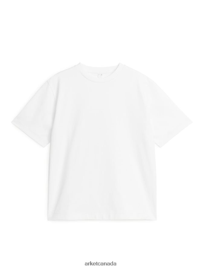 ARKET Clothing 4L826J1008 White Interlock T-shirt Women