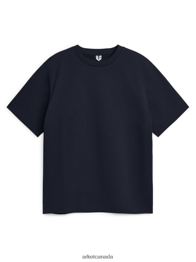 ARKET Clothing 4L826J1009 Dark Blue Interlock T-shirt Women