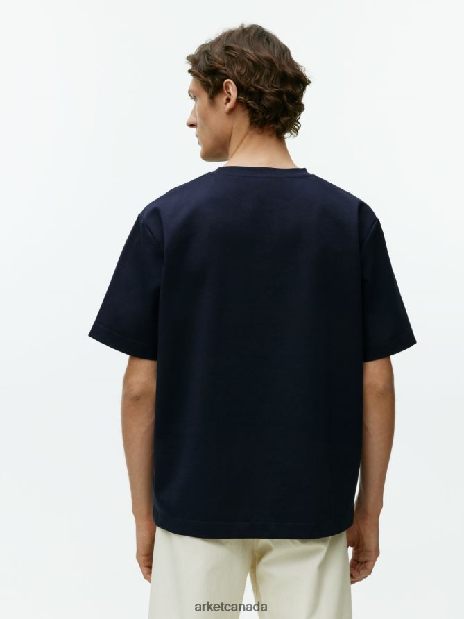 ARKET Clothing 4L826J1009 Dark Blue Interlock T-shirt Women