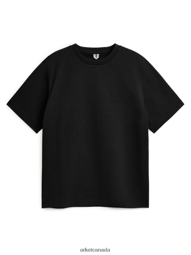 ARKET Clothing 4L826J1010 Black Interlock T-shirt Women