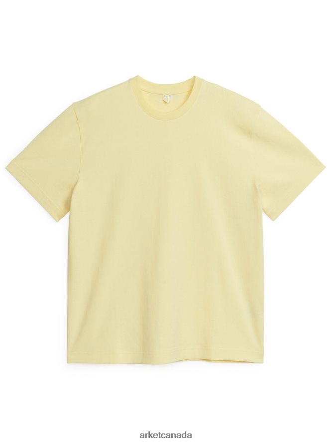 ARKET Clothing 4L826J1021 Yellow Oversized Heavyweight T-shirt Women