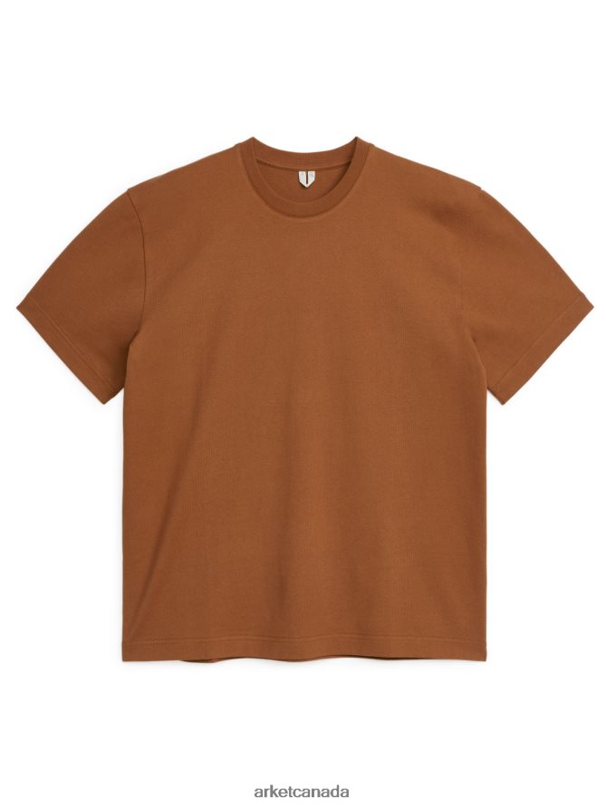 ARKET Clothing 4L826J1022 Terracotta Oversized Heavyweight T-shirt Women