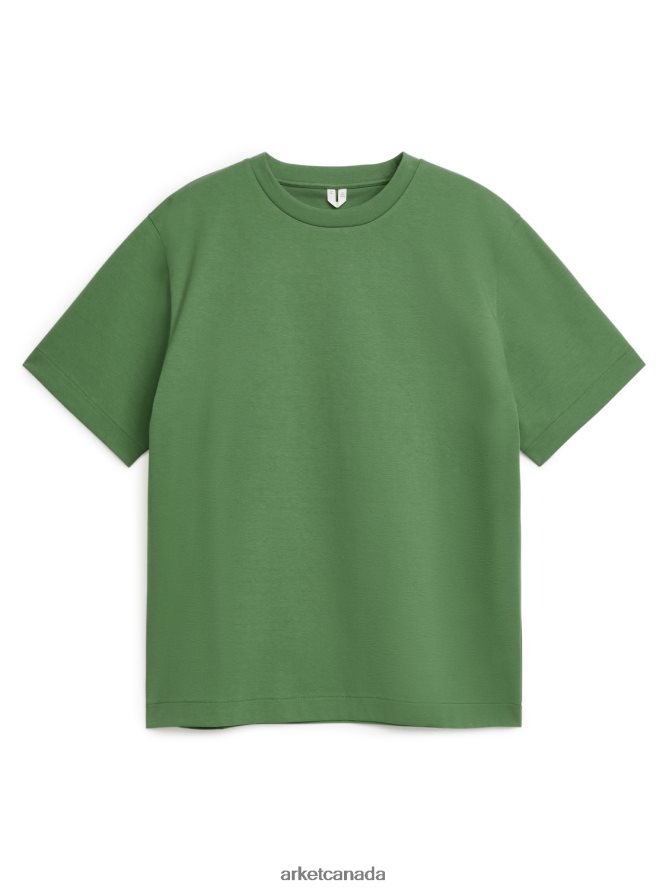 ARKET Clothing 4L826J1025 Green Interlock T-shirt Women