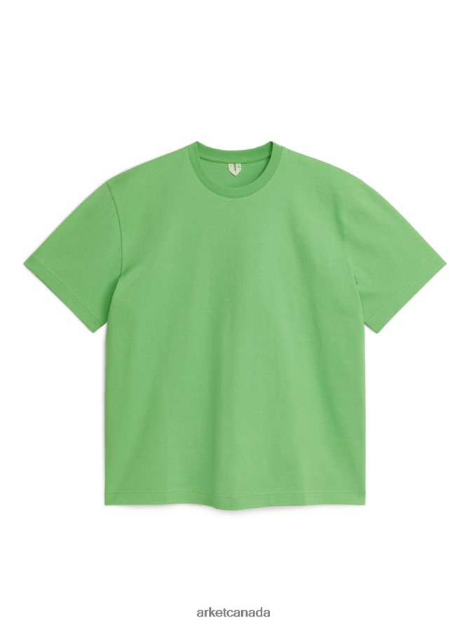 ARKET Clothing 4L826J1029 Green Oversized Heavyweight T-shirt Women