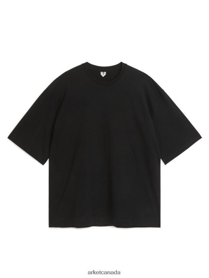 ARKET Clothing 4L826J1031 Black Oversized Lightweight T-Shirt Women