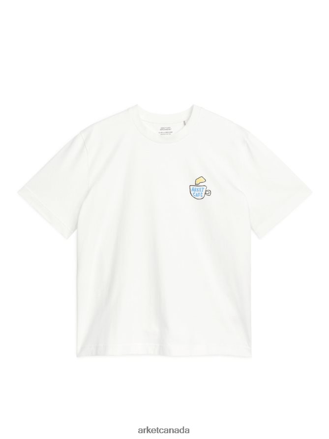 ARKET Clothing 4L826J1039 White CAFe T-Shirt Women