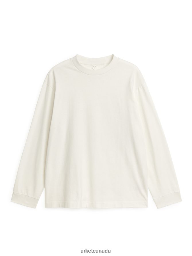 ARKET Clothing 4L826J1043 White Lightweight Long-Sleeved T-Shirt Women