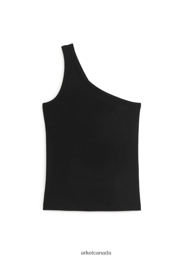 ARKET Clothing 4L826J279 Black One Shoulder Top Women