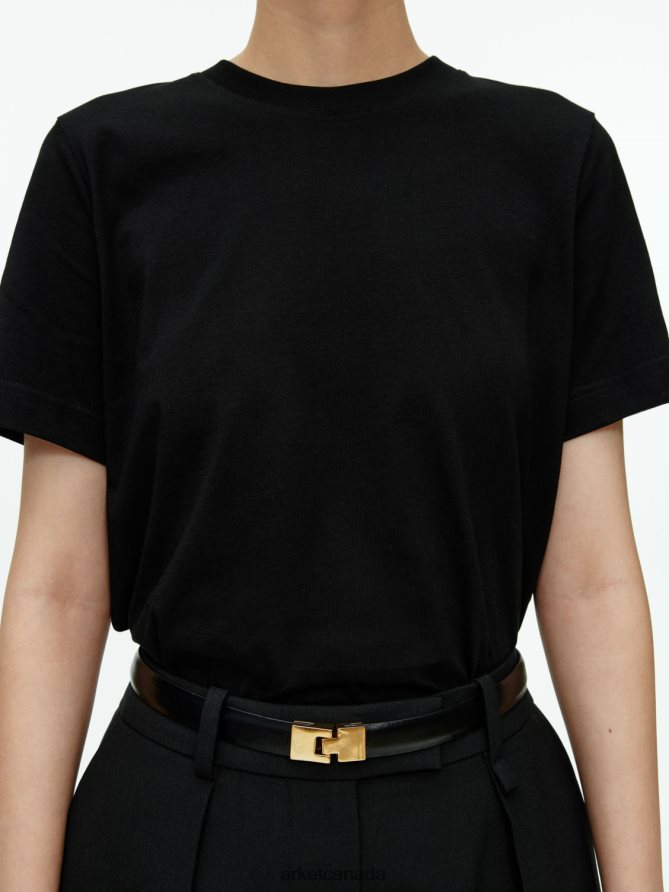ARKET Clothing 4L826J280 Black Crew-Neck T-shirt Women