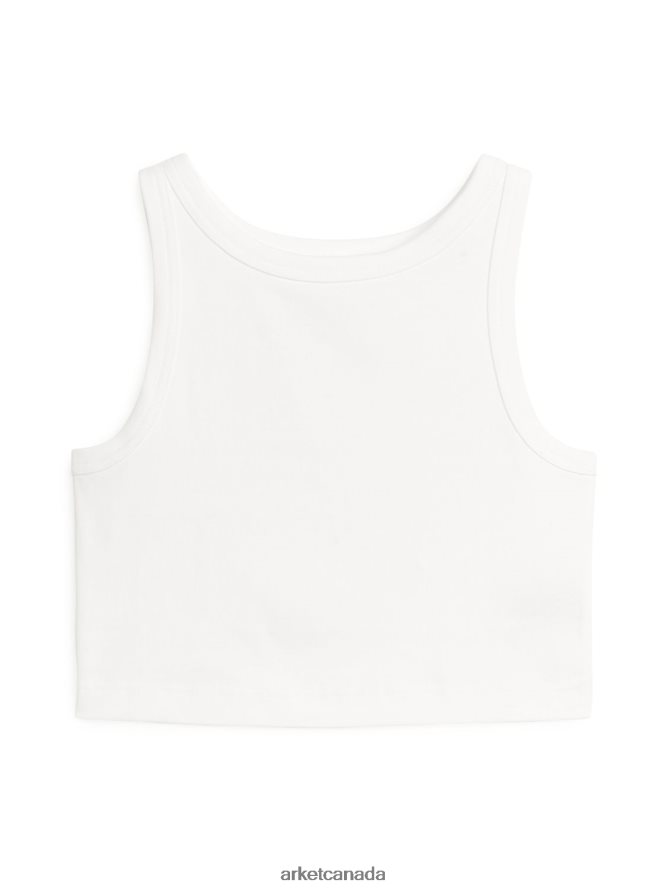ARKET Clothing 4L826J304 White Cropped Tank Top Women