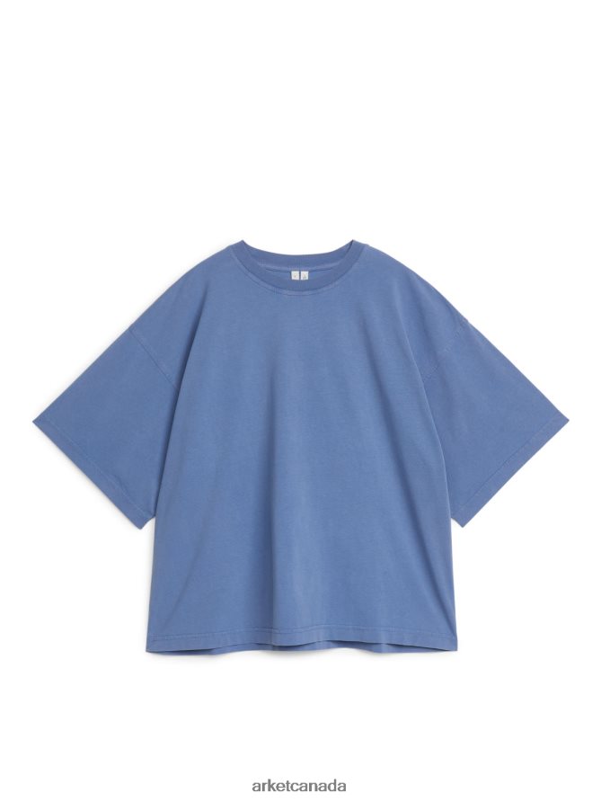 ARKET Clothing 4L826J305 Blue Cotton T-Shirt Women