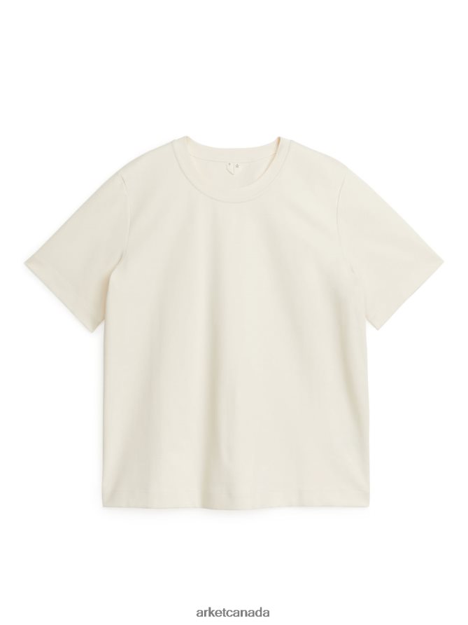 ARKET Clothing 4L826J316 Off White Heavyweight T-Shirt Women