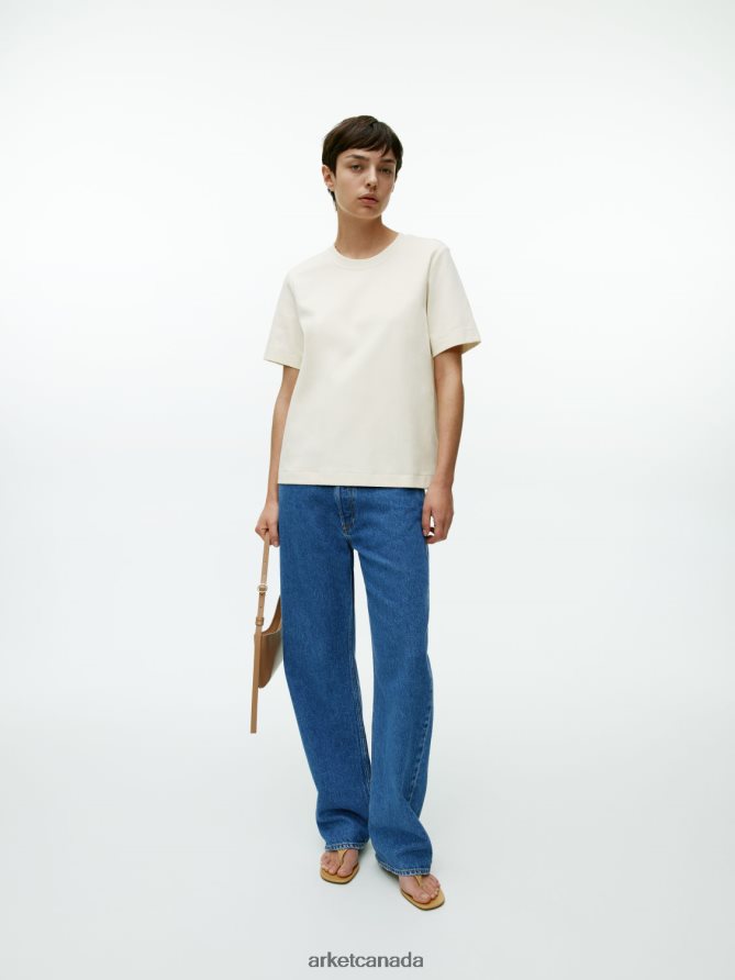 ARKET Clothing 4L826J316 Off White Heavyweight T-Shirt Women