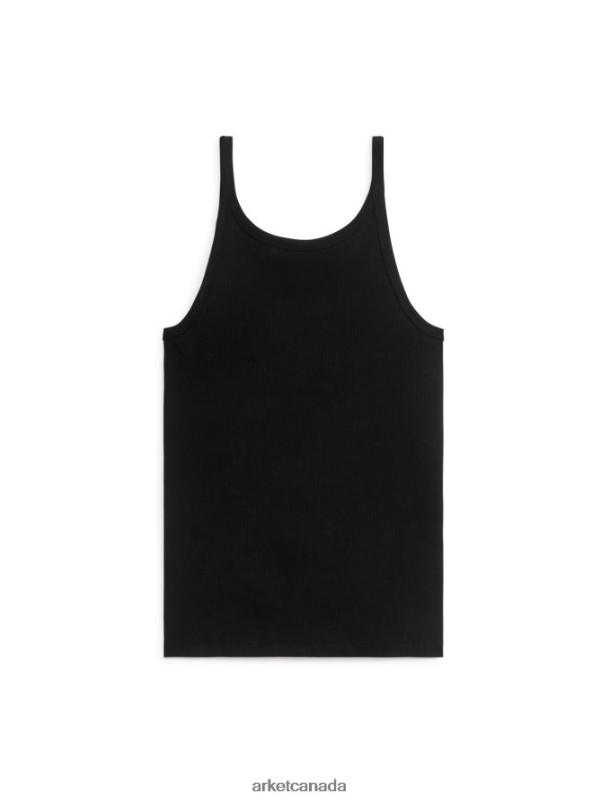 ARKET Clothing 4L826J320 Black Rib Tank Top Women