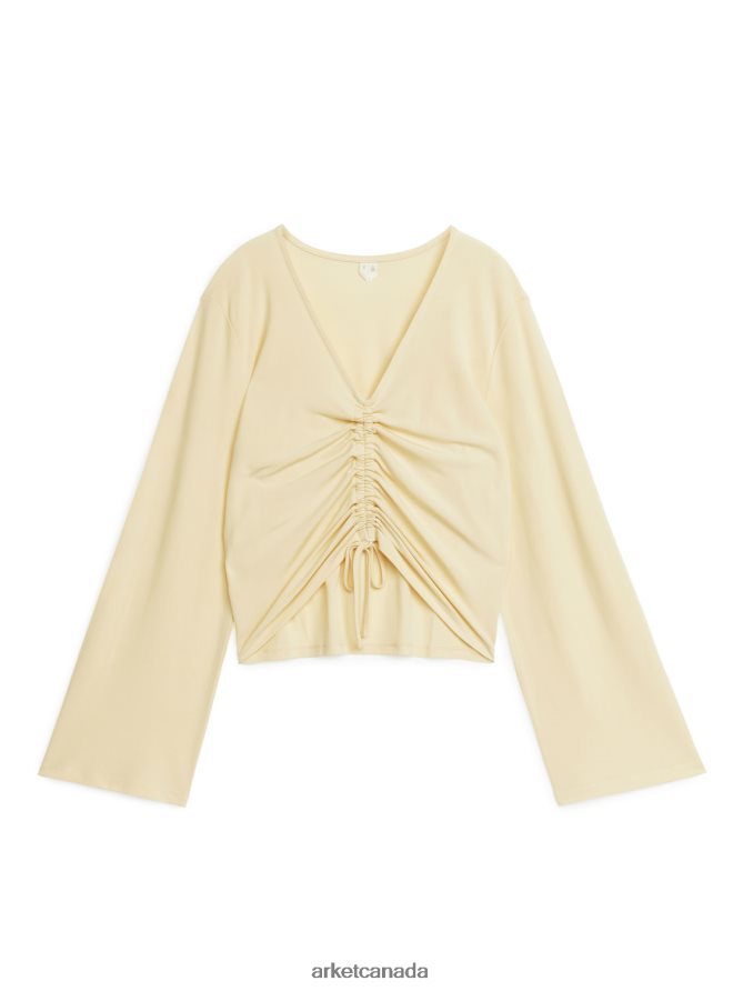 ARKET Clothing 4L826J326 Vanilla Drawstring Top Women