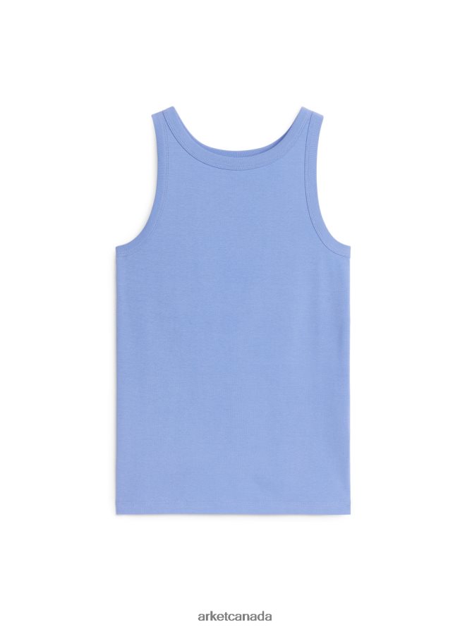 ARKET Clothing 4L826J332 Light Blue Rib Tank Top Women