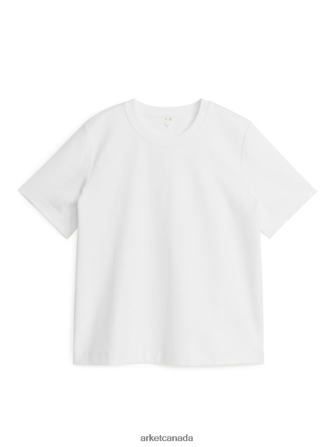 ARKET Clothing 4L826J339 White Heavyweight T-Shirt Women